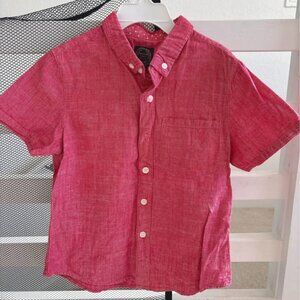 Full cotton short sleeve litt boy’s shirt toddler boy top t shirt red solid top